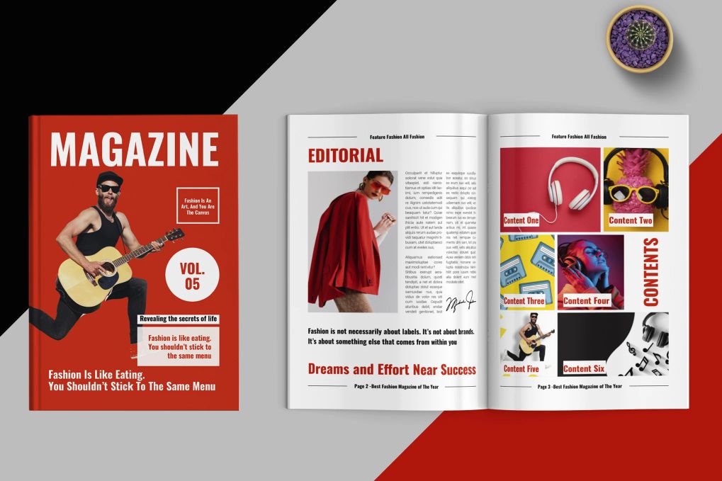 A lifestyle magazine template