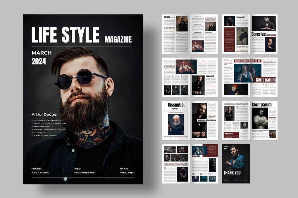 A lifestyle magazine template