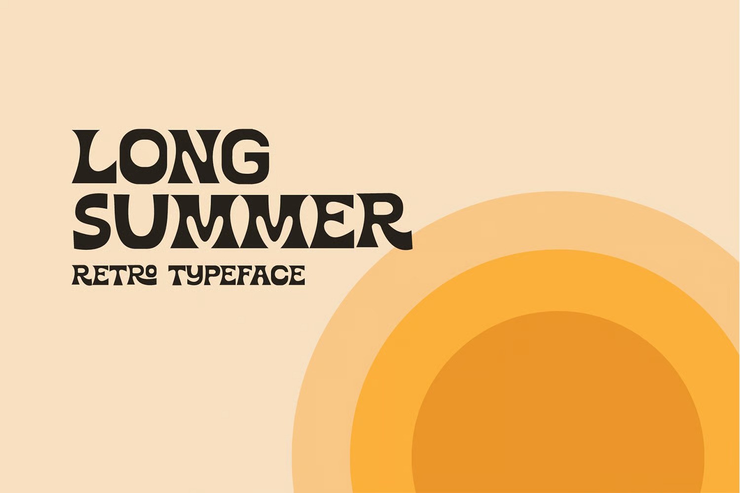 A retro style summer typeface
