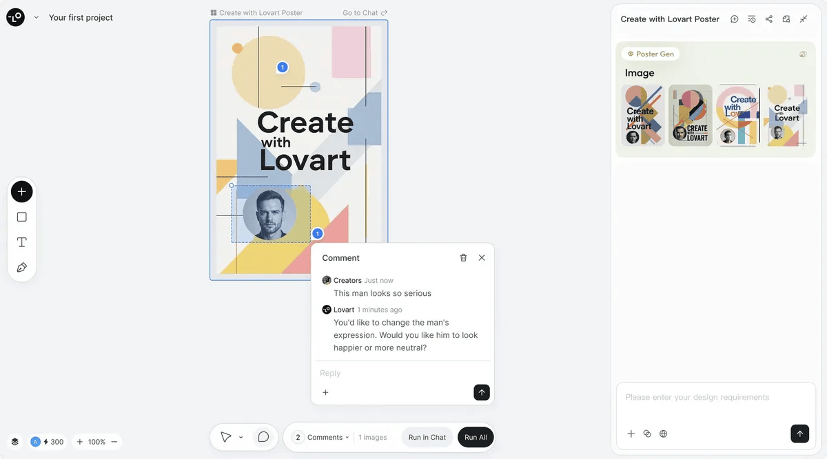 A lovart inside workflow