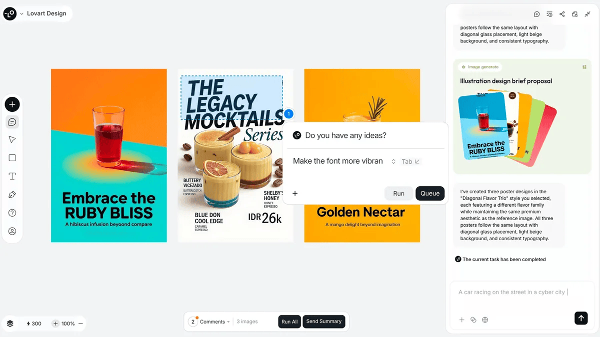 Lovart insight dashboard
