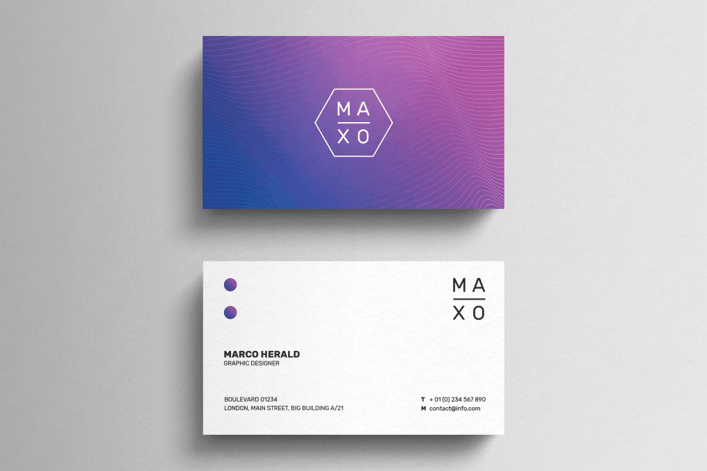 A minimal gradient business card template