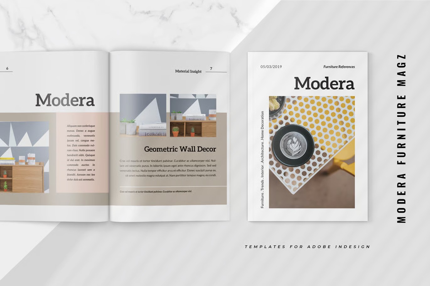 A home interior magazine template