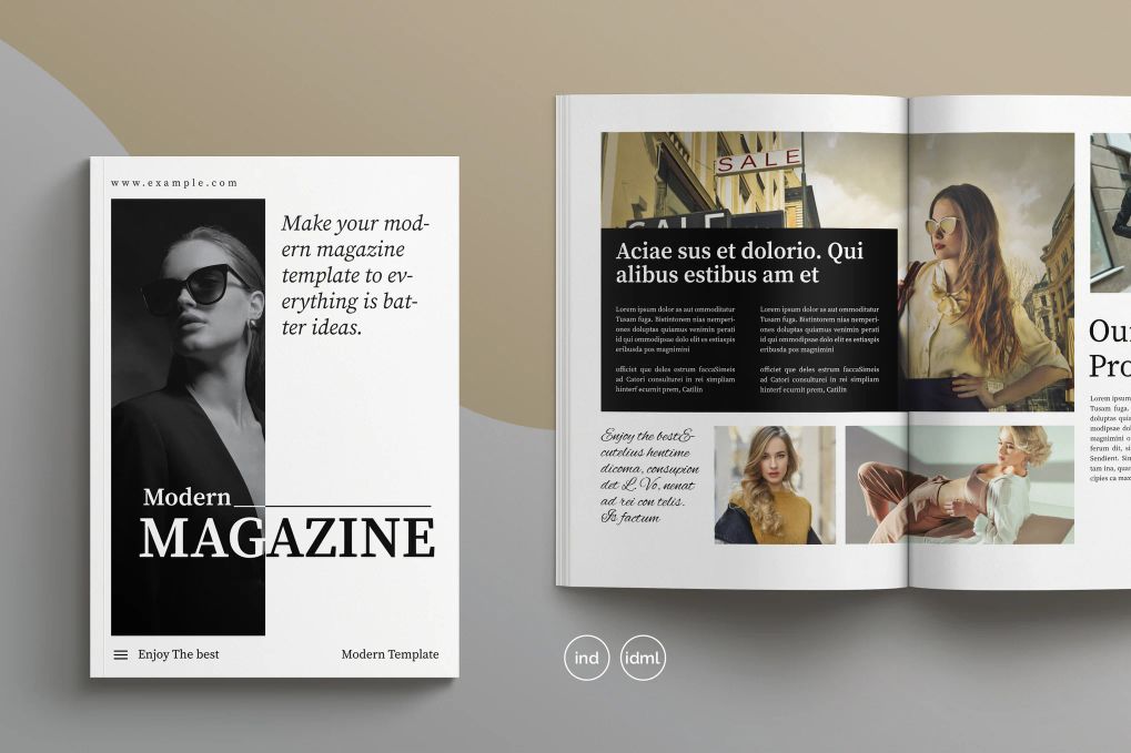 A modern magazine template