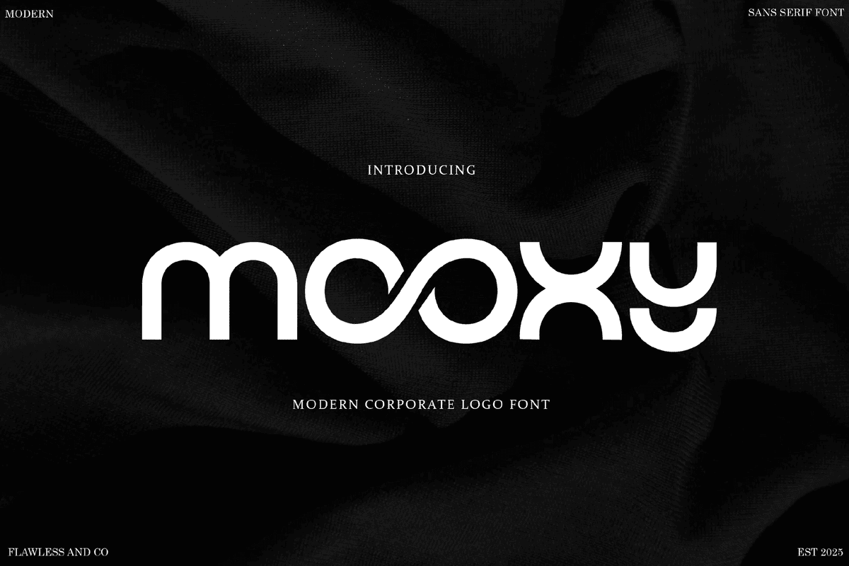 A corporate logo font