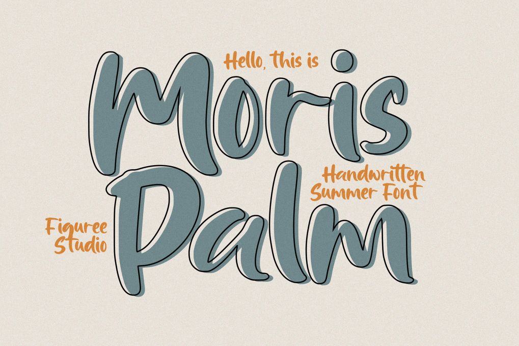 A handwritten summer font