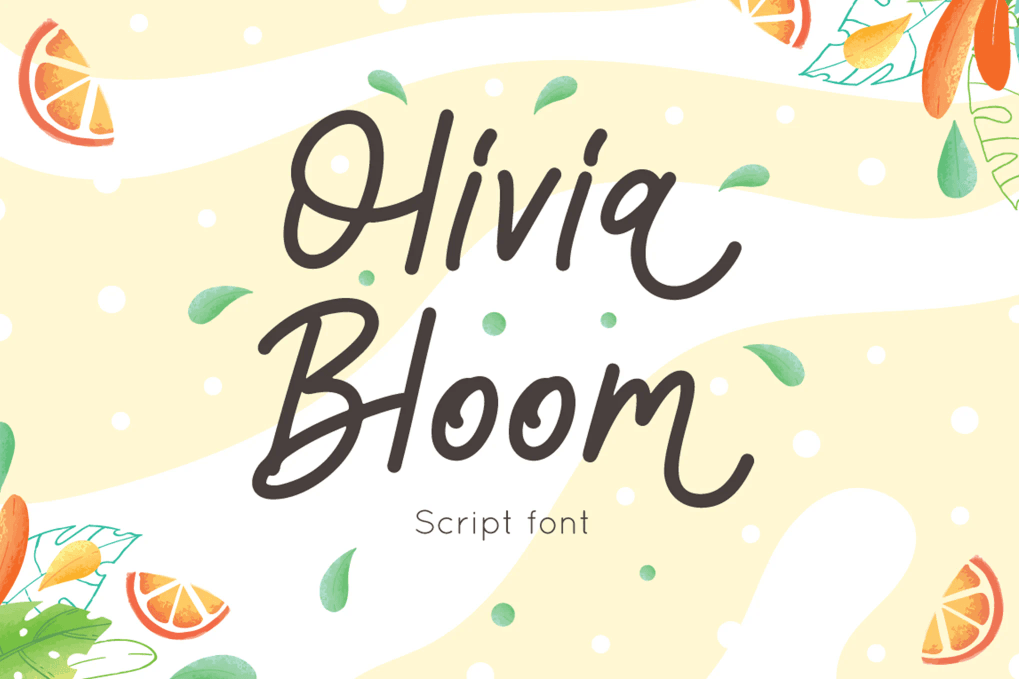 A summer script font