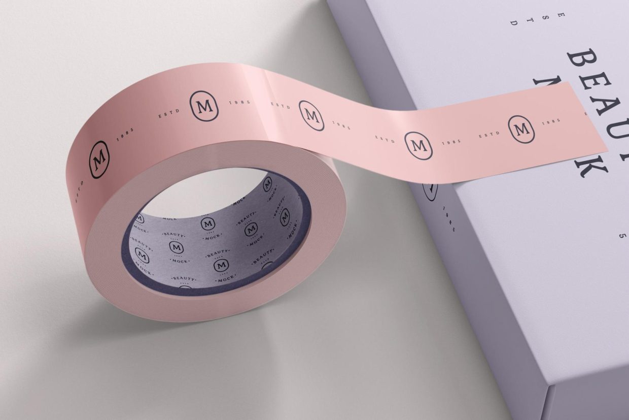 Tape on table mockup