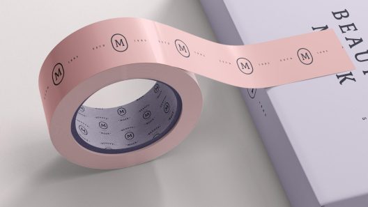 Tape on table mockup