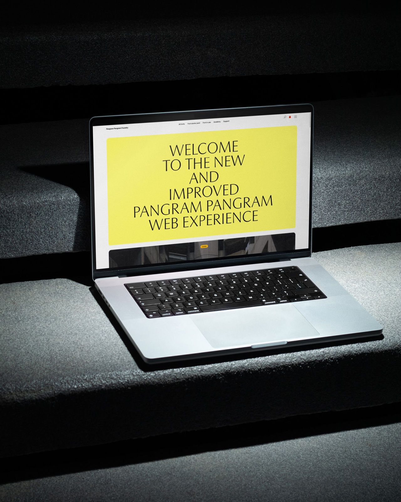 A laptop with layout