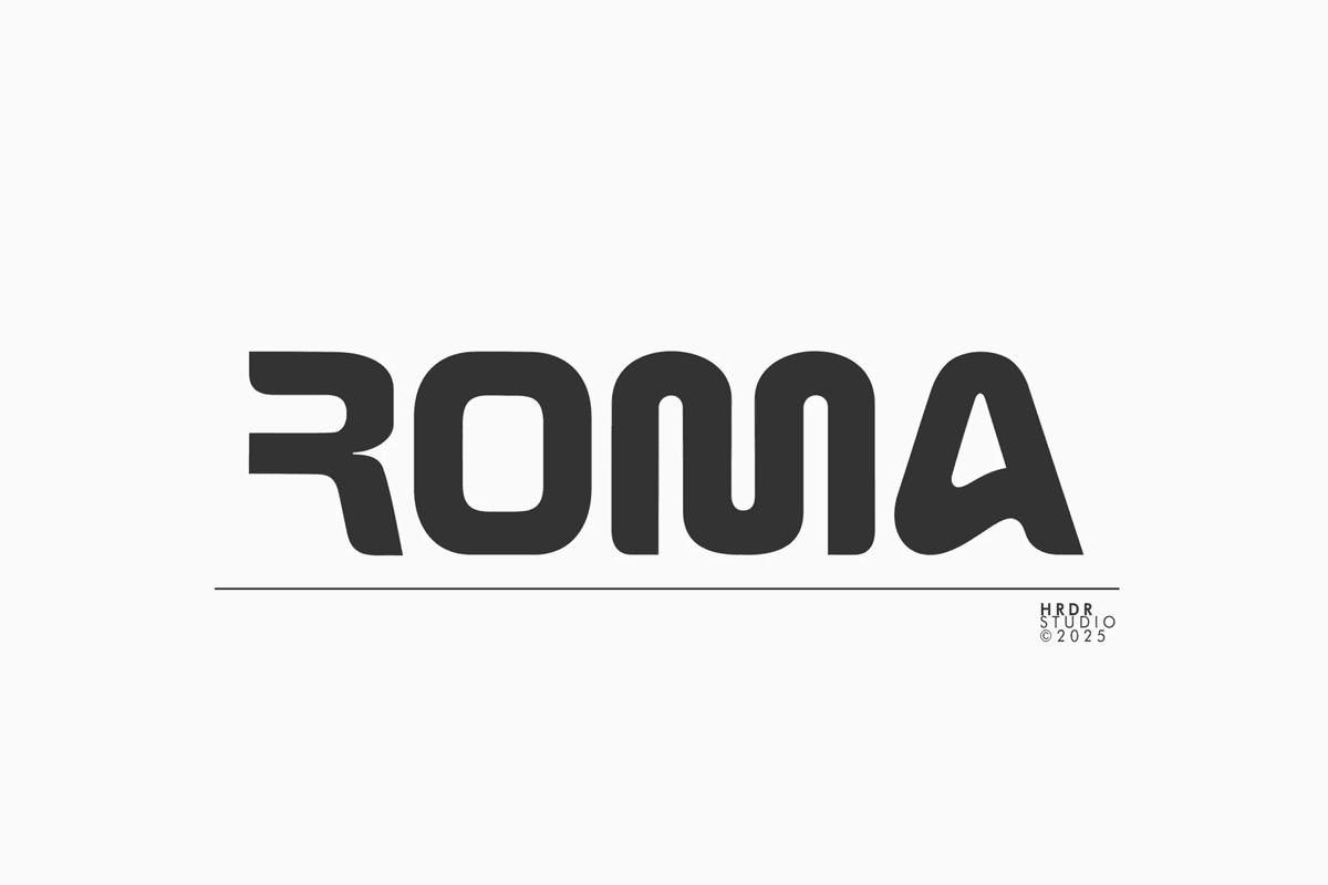 A sans serif logo font