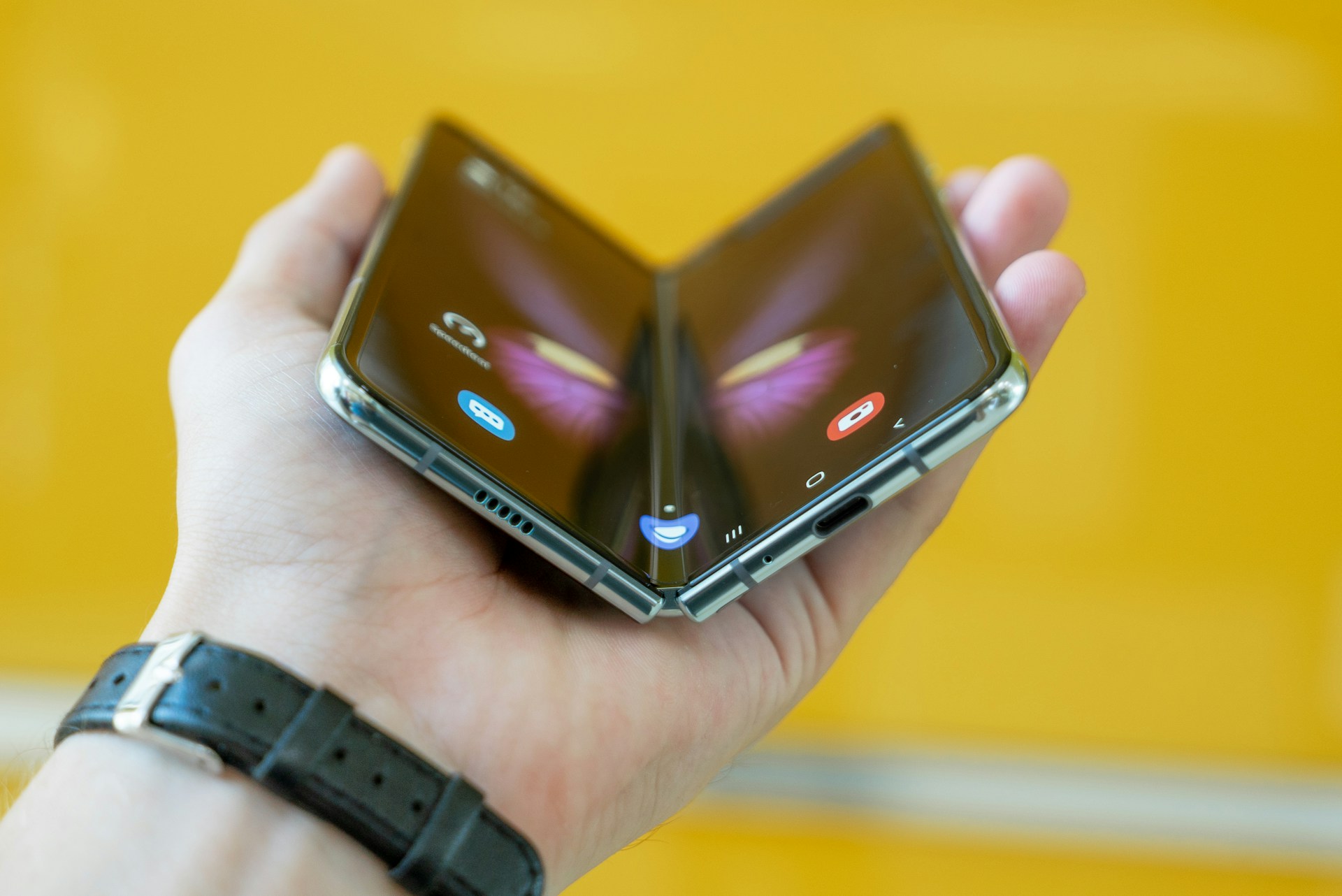 Samsung Galaxy Folding Phone in hands