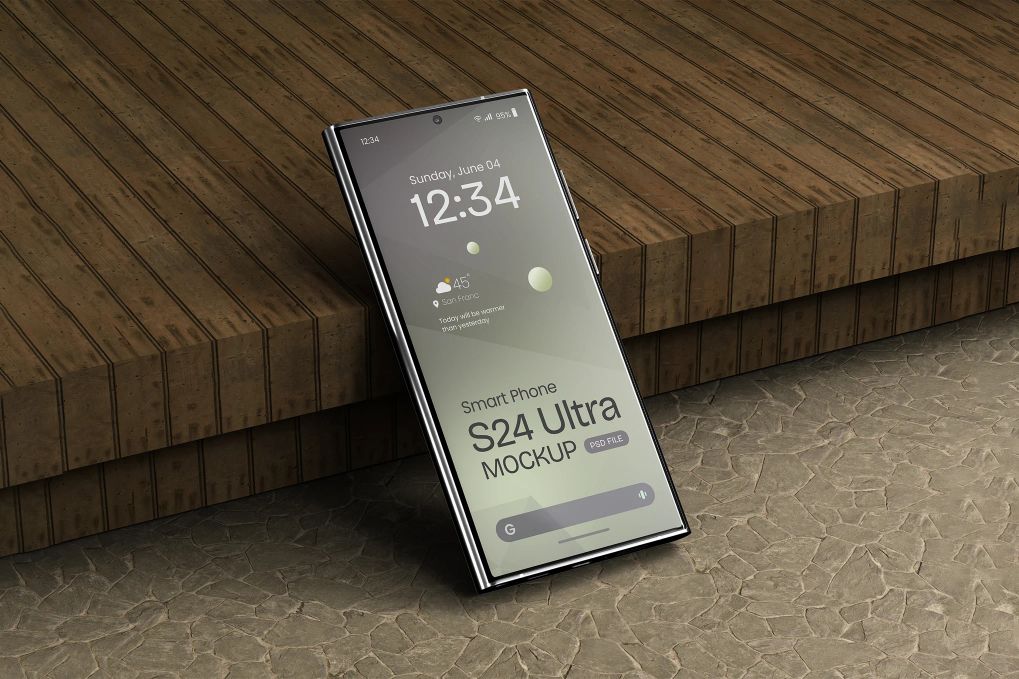 A smartphone laying on the ground