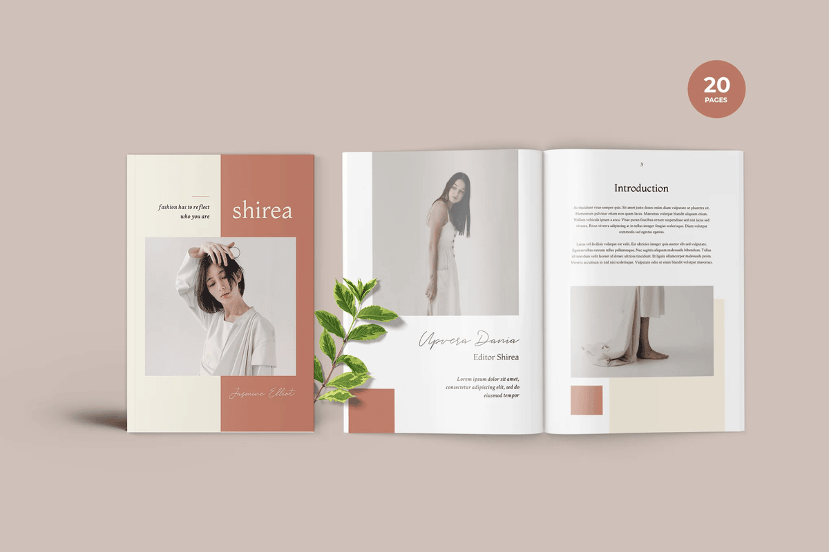 A customizable fashion LookBook magazine template