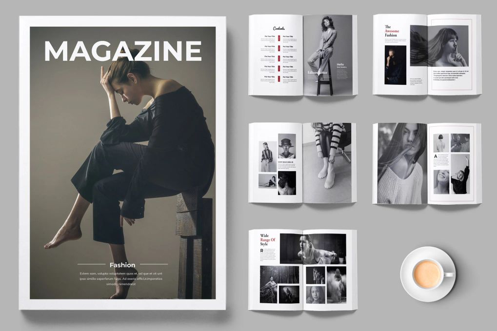 A simple magazine layout template