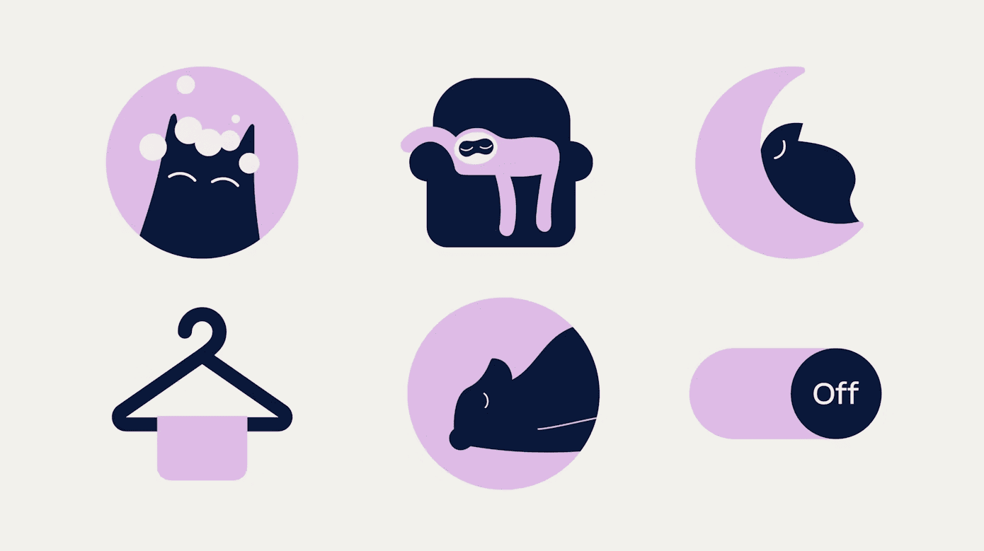 A Sleepover design mascots.