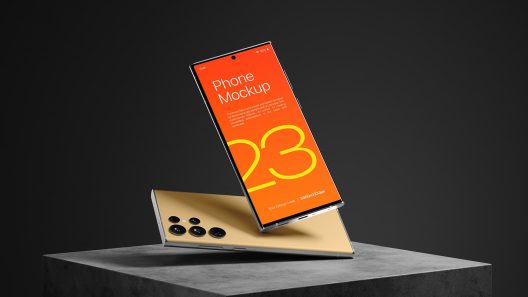 A Samsung devices mockup templates cover