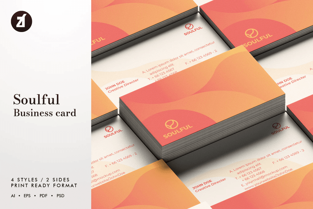 A stack of business card template