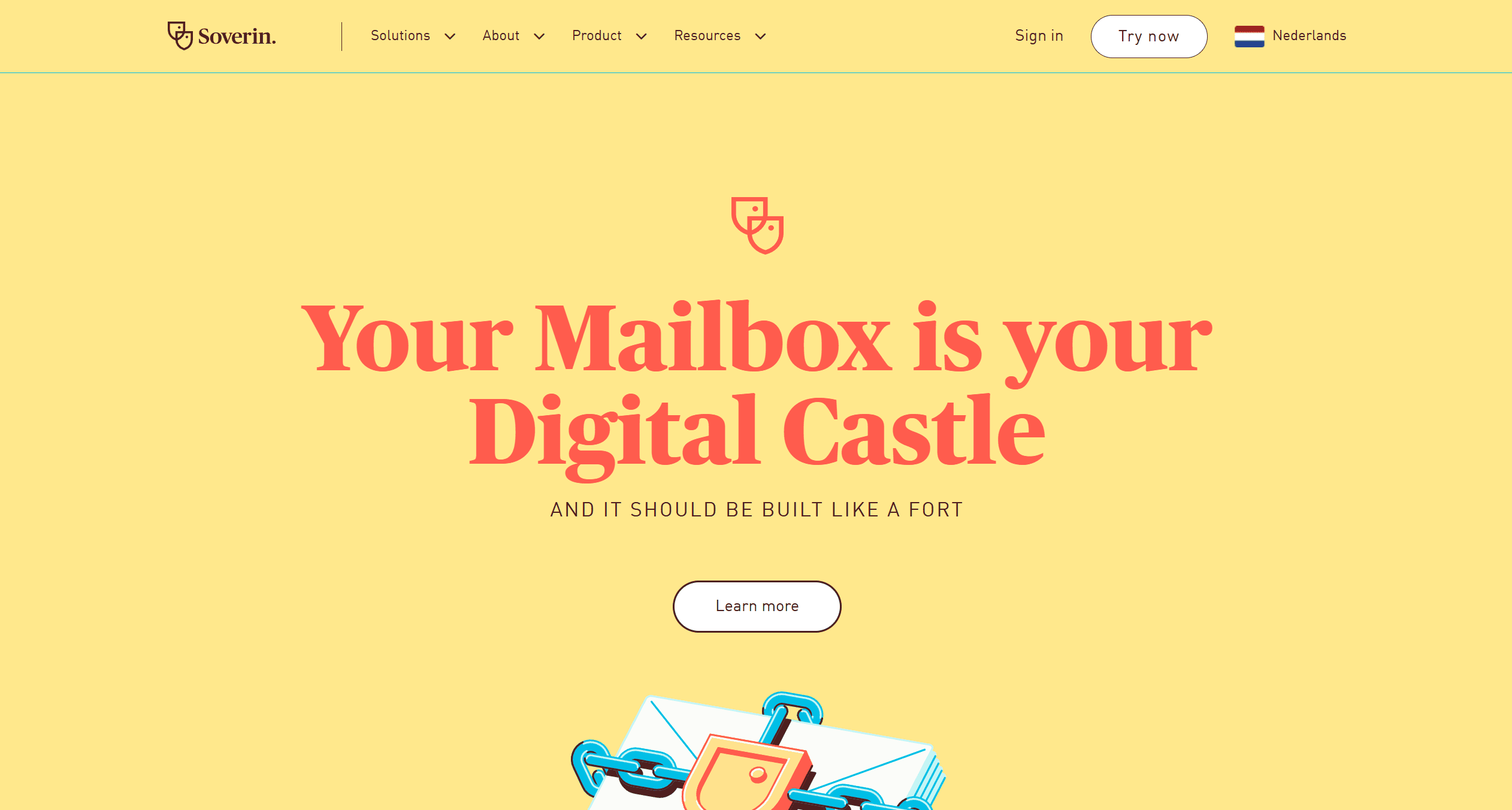 A Soverin yellow website layout