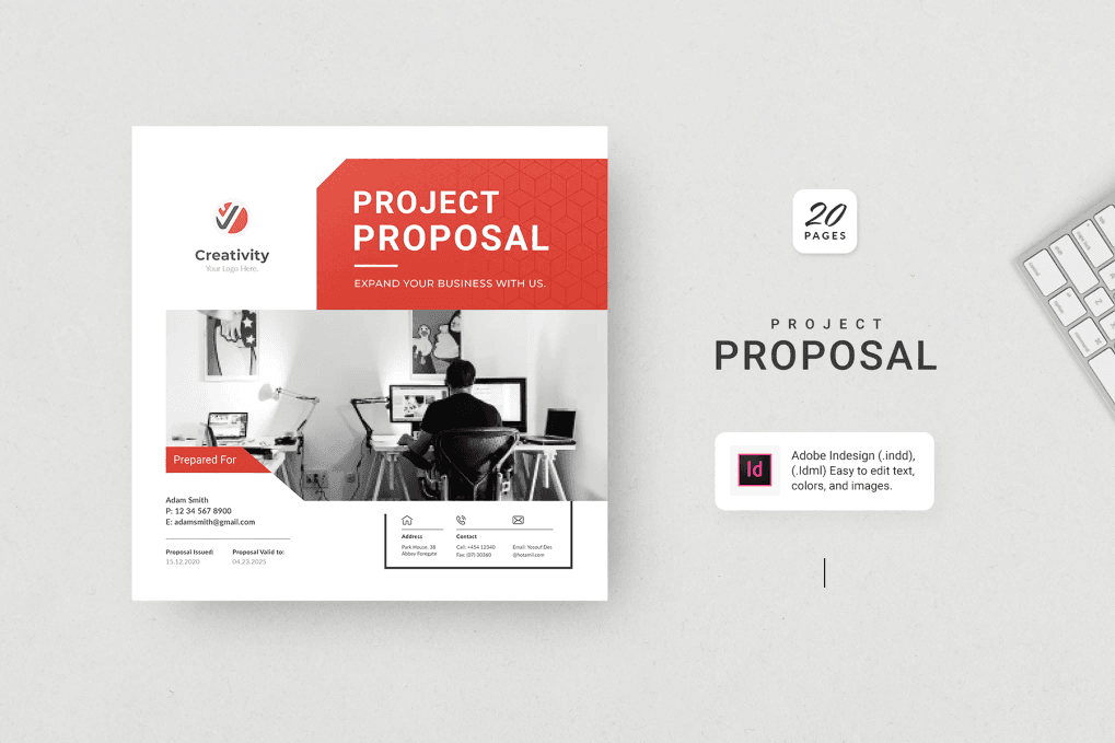 A square project proposal template