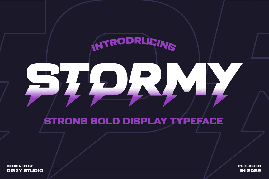 A strong and bold display typeface