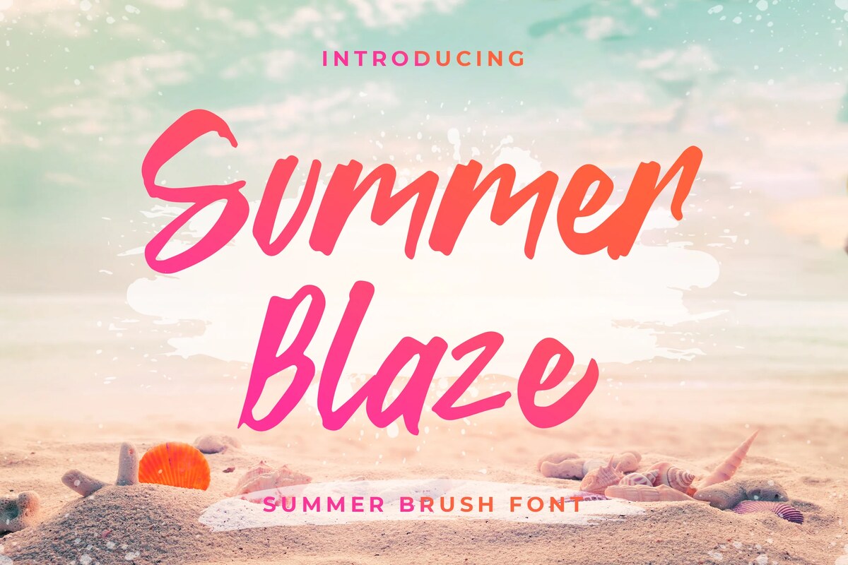 A summer brush font
