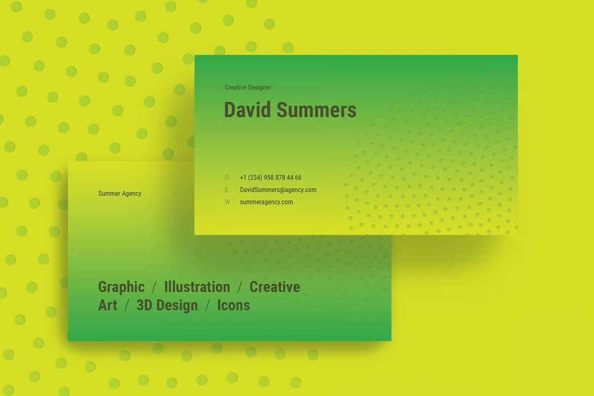 A summer creative business card template