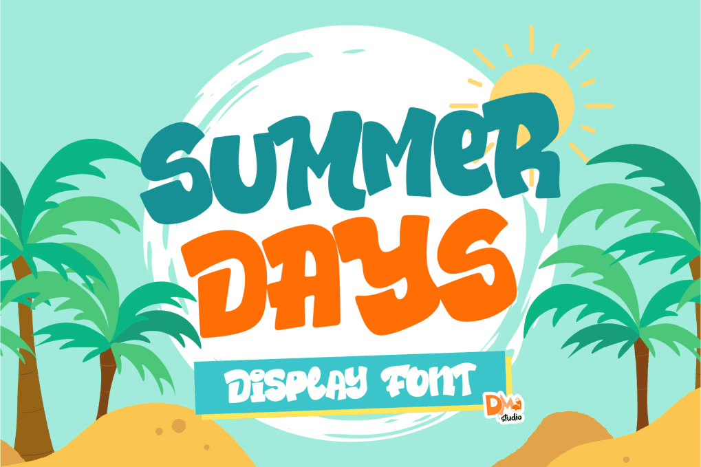 A summer display font