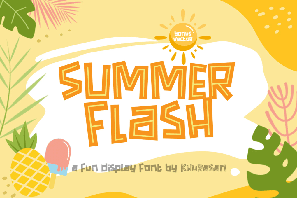 A fun display summer font