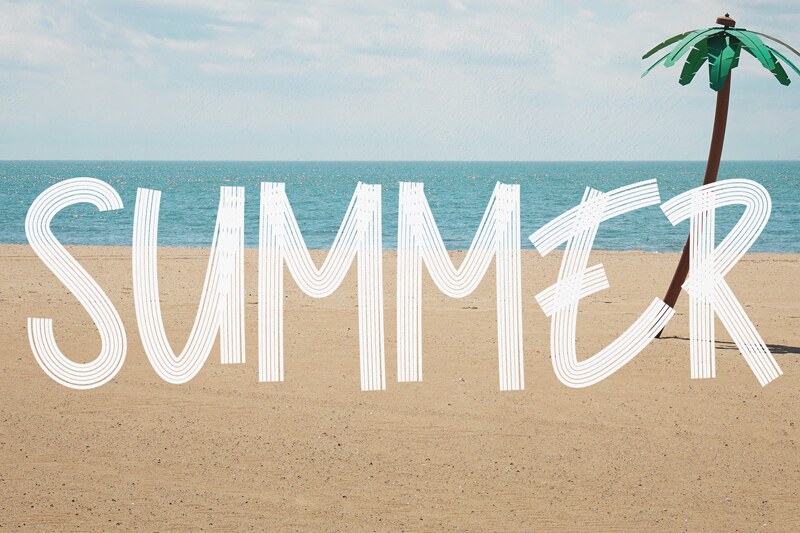A free summer font