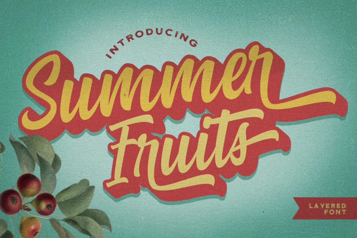 A summer layered font