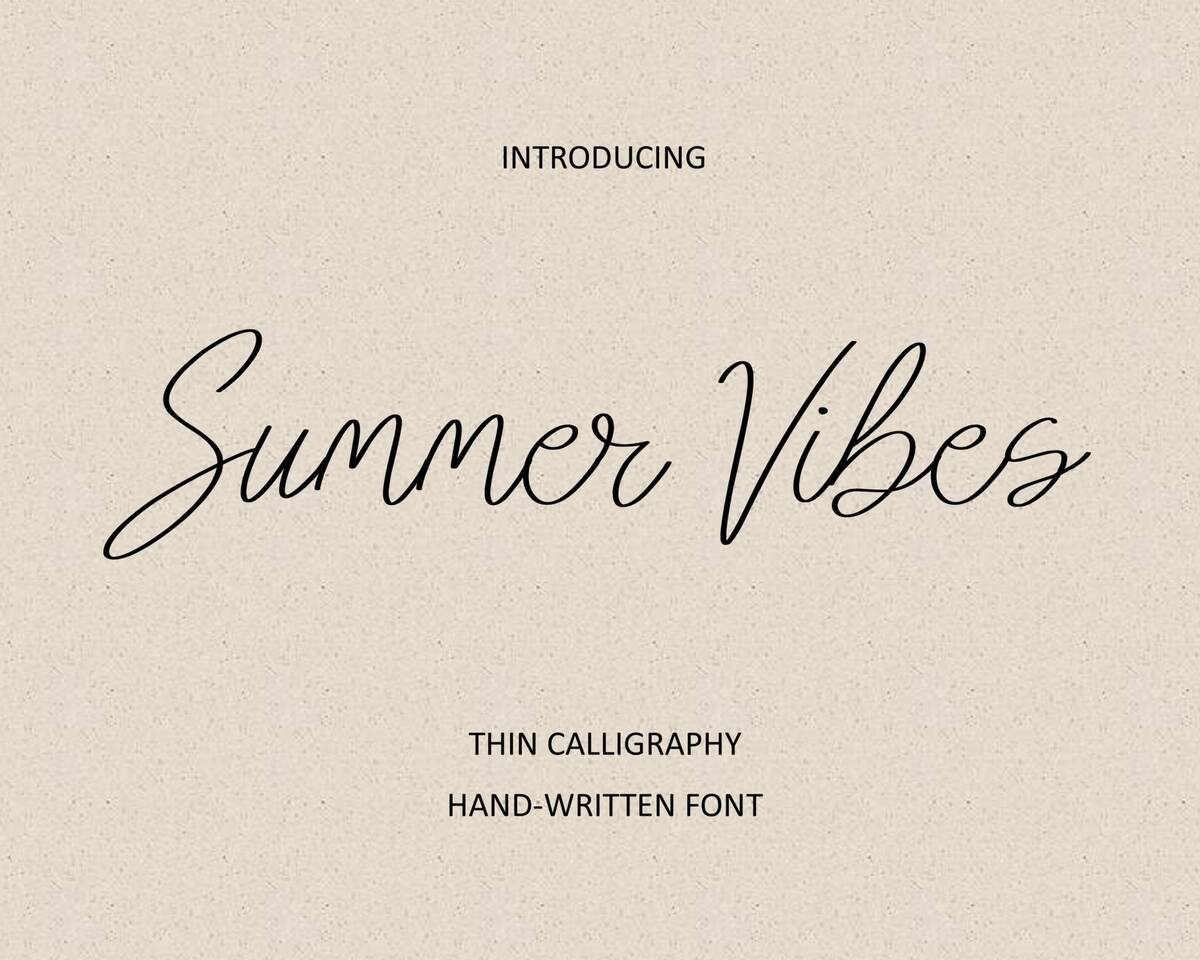 A free cursive summer font