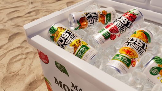 A box with beverage Just Hard Squeezed