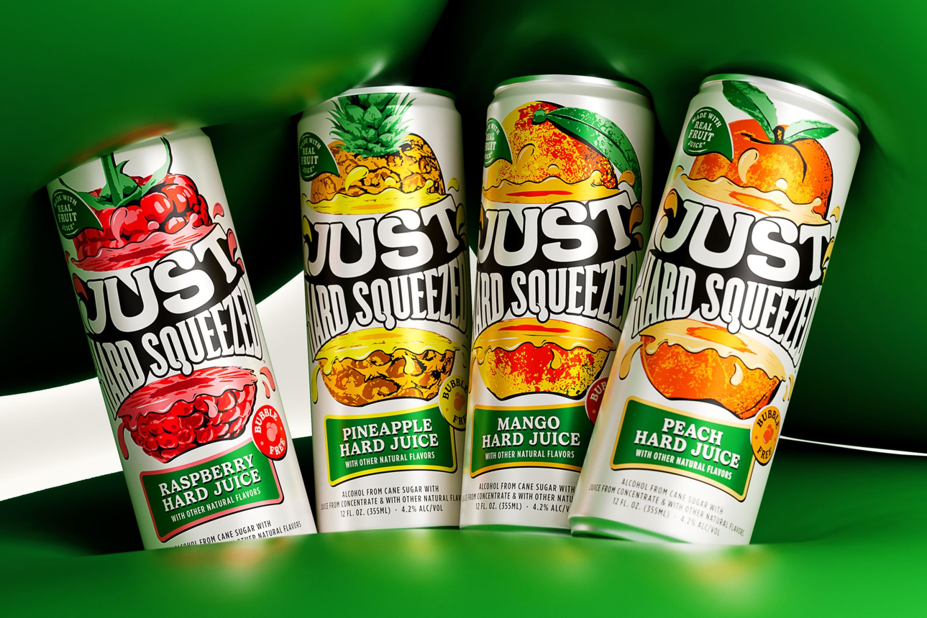 A cans with Just Hard Squeezed drink