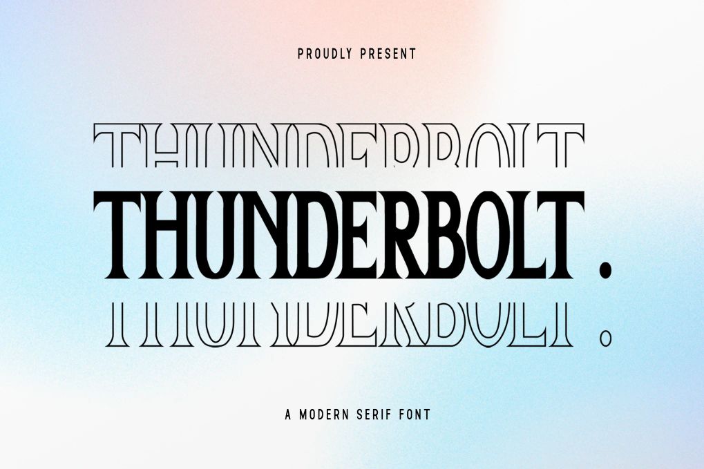 A modern serif font