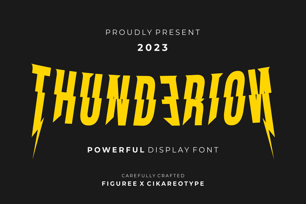 A powerful display font