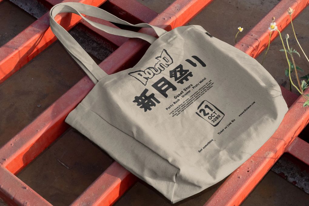 An realistic tote bag mockup