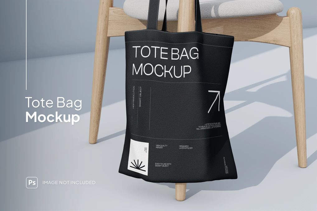 A tote bag mockup scene
