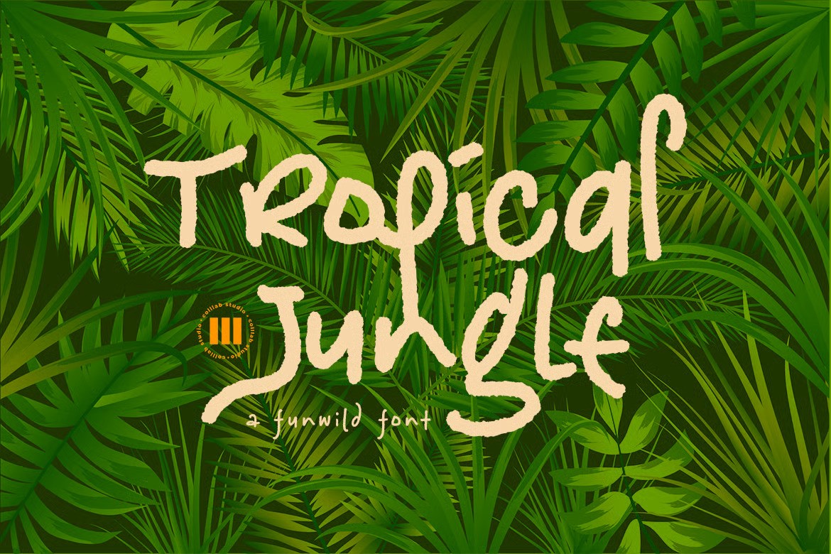 A fun wild tropical font