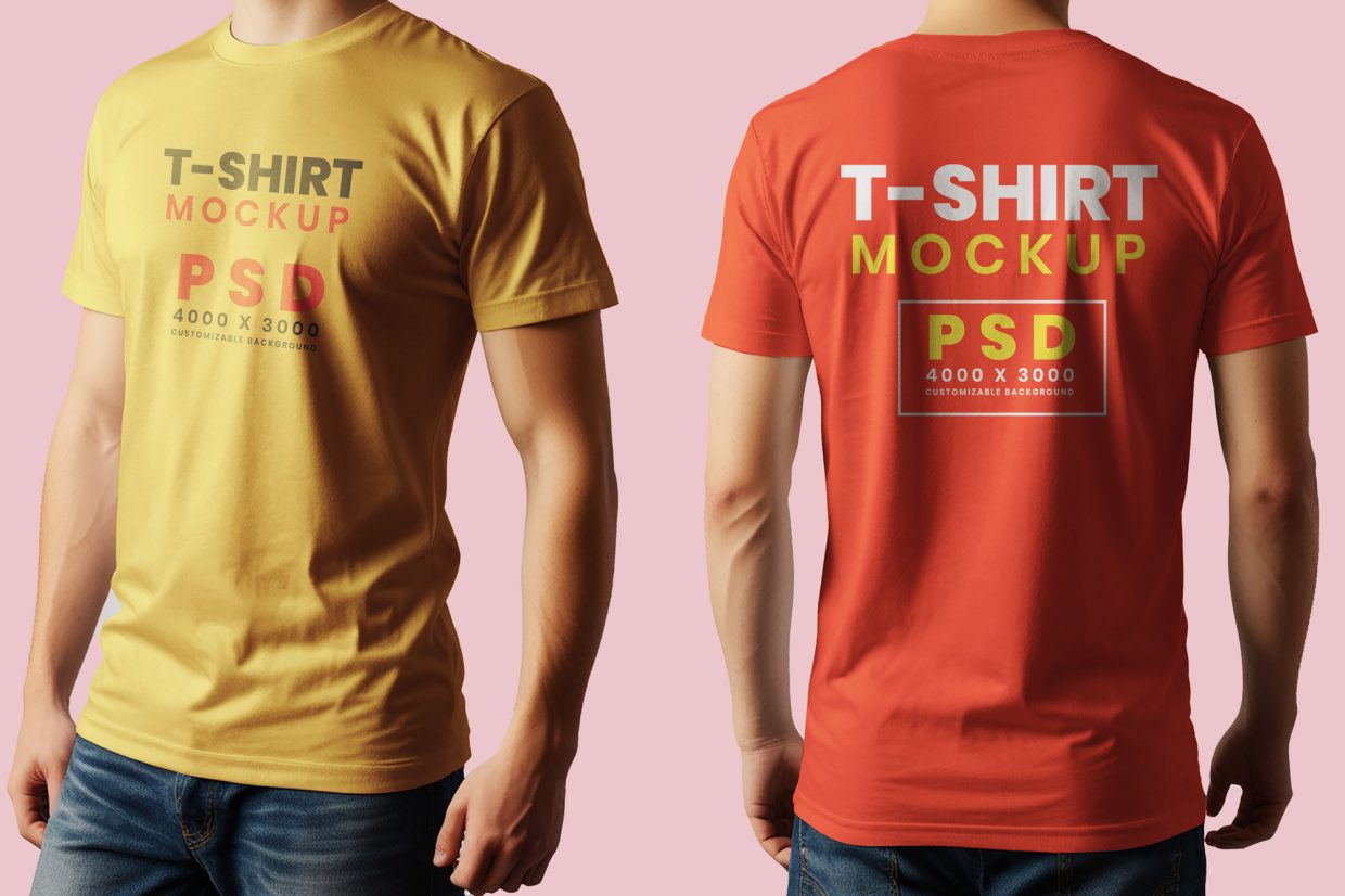 A t-shirt mockup template