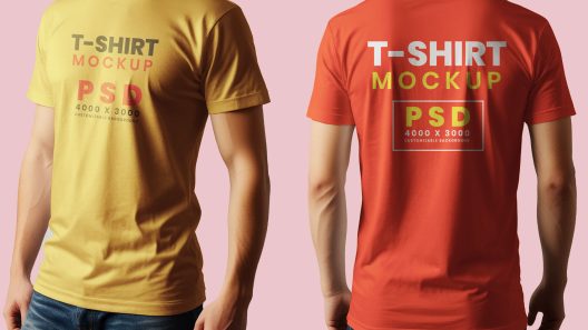 A t-shirt mockup template