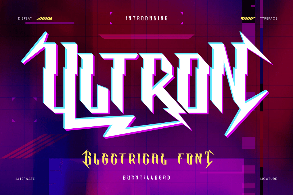 An electrical decorative font