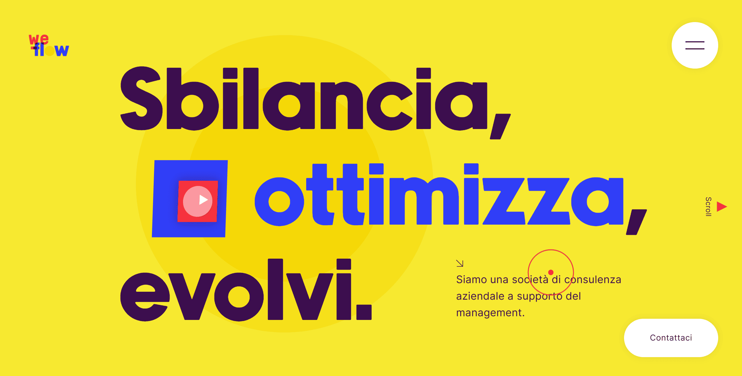 An We Flow yellow website design