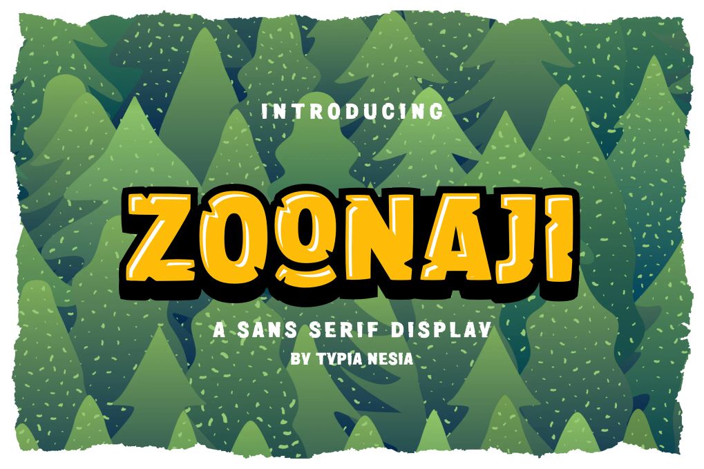 A sans serif display jungle font