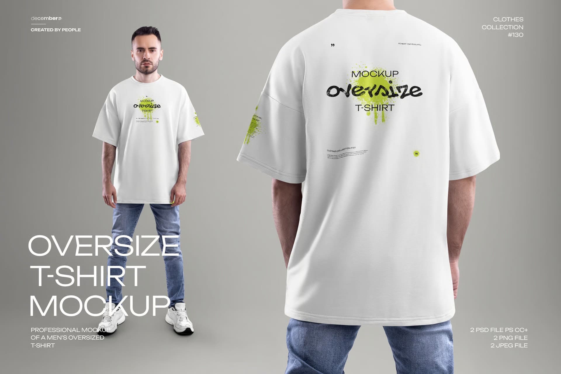 A two oversized t-shirt mockups