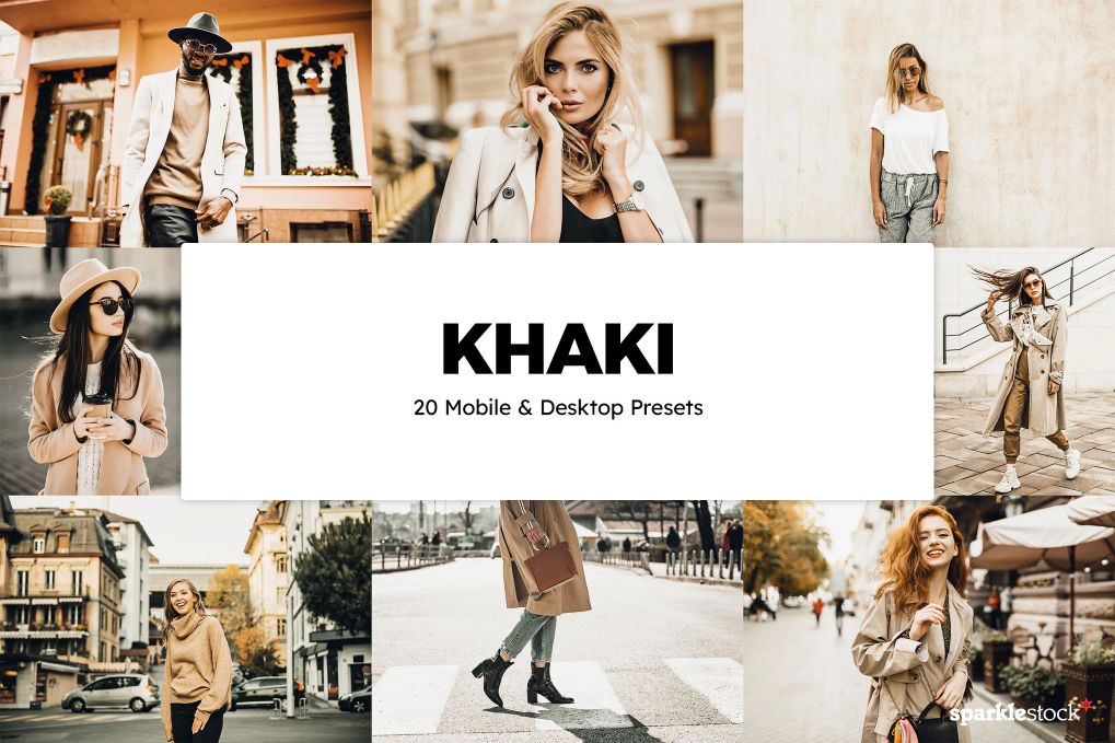 A mobile and desktop khaki Lightroom presets