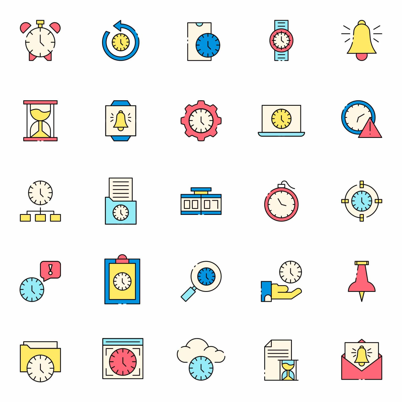 A free time management icons