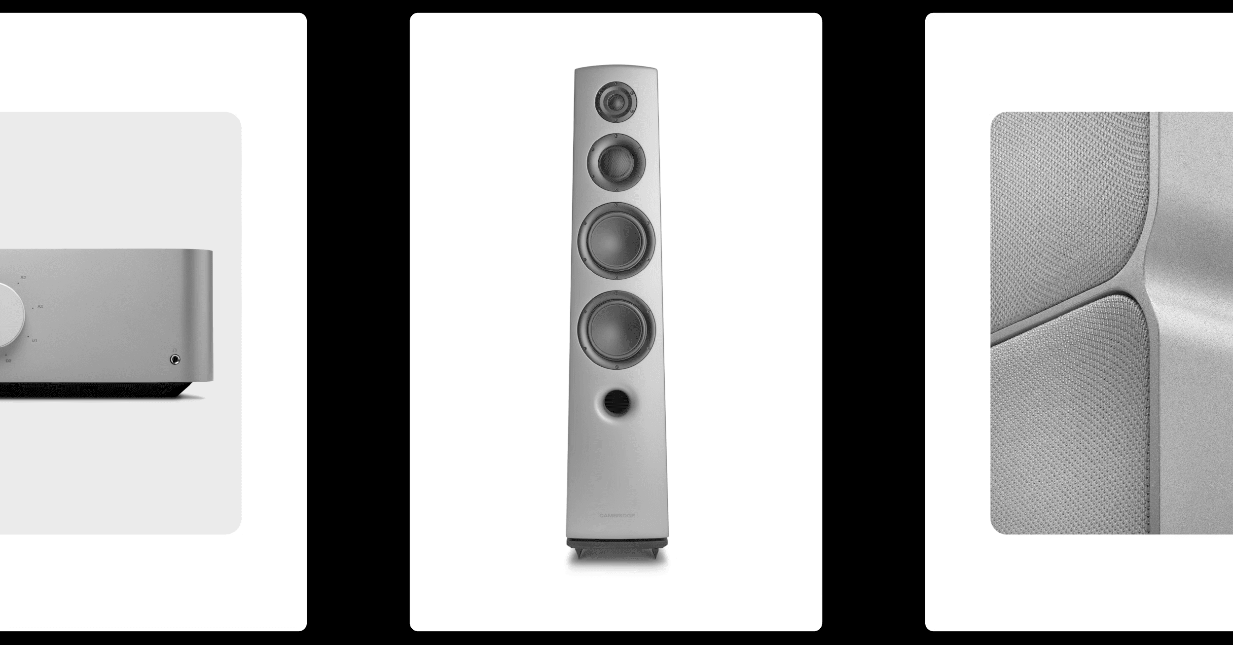 A Cambridge Audio devices on white background