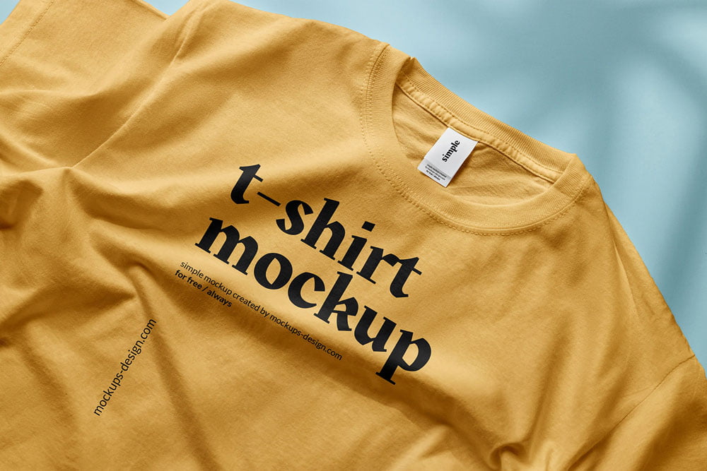 A free cropped t-shirt mockup