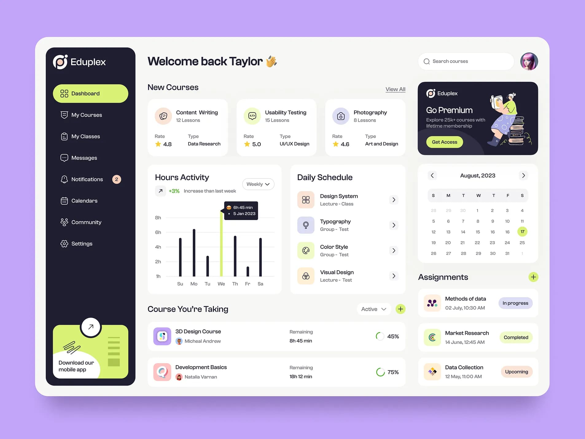 Education dashboard design